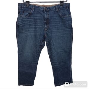 Mens Duluth Trading Company Flex Ballroom Denim Blue Jeans Size 44 x 27